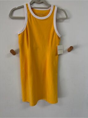 Beyond Yoga Yellow White Dress 🌻